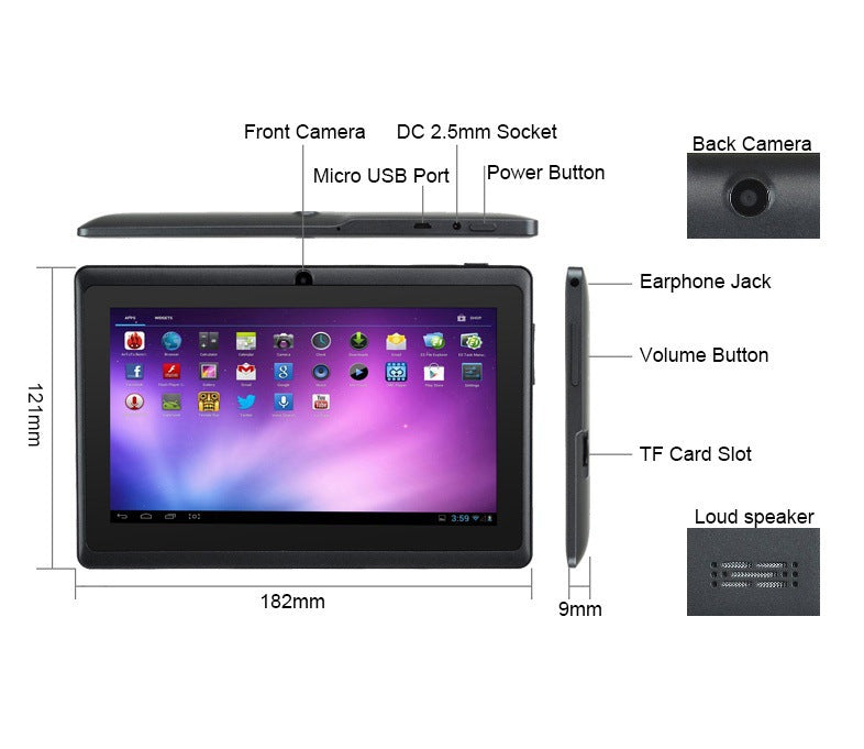 7 Inch Full HD Tablet with GPS and Bluetooth Connectivity - HYPERMALL