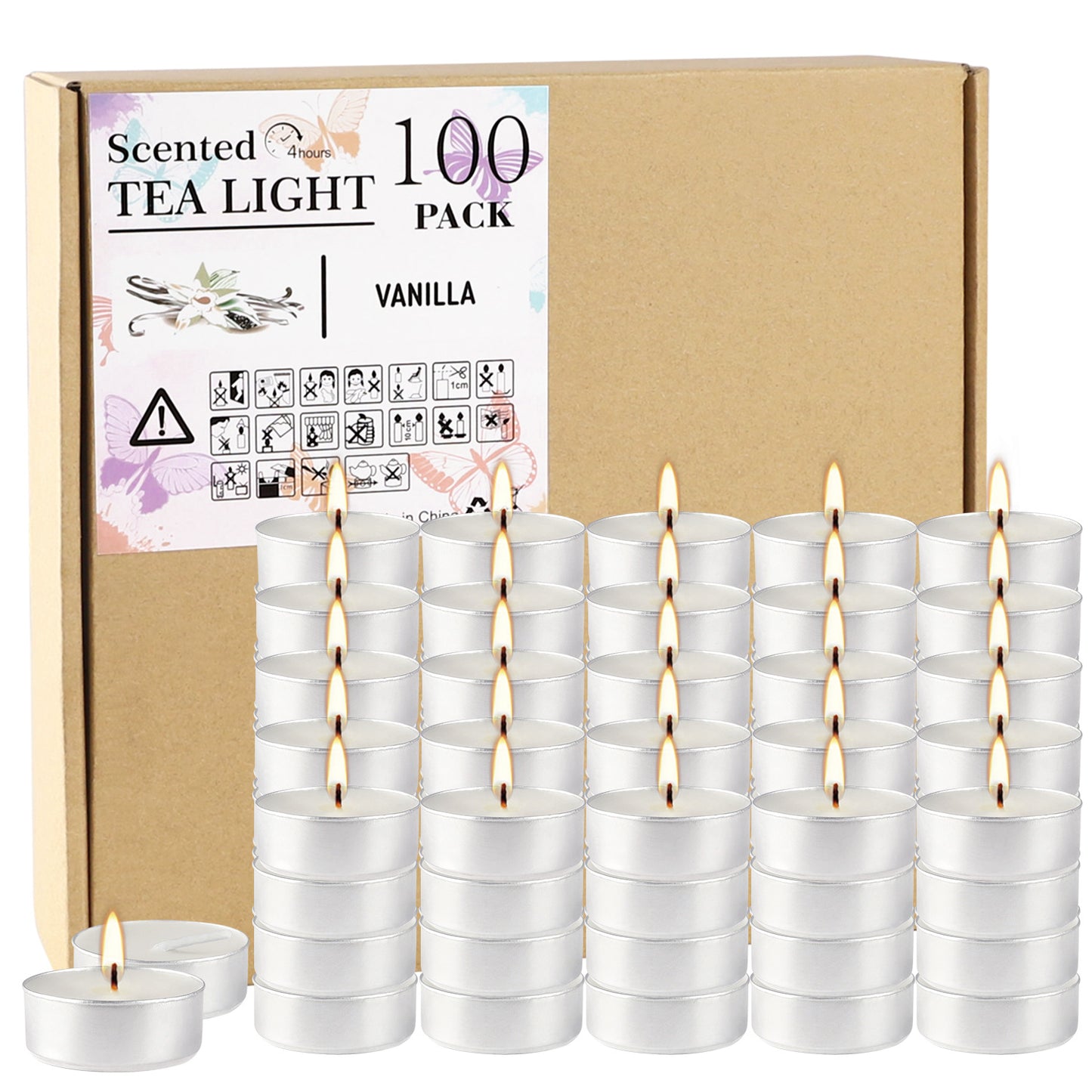 100 Hot Tea And Wine Scented Candles - HYPERMALL