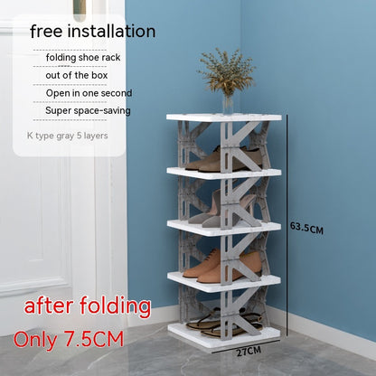 Plastic Installation-free Shoe Rack Storage Shoe Rack Folding Shoe Cabinet - HYPERMALL