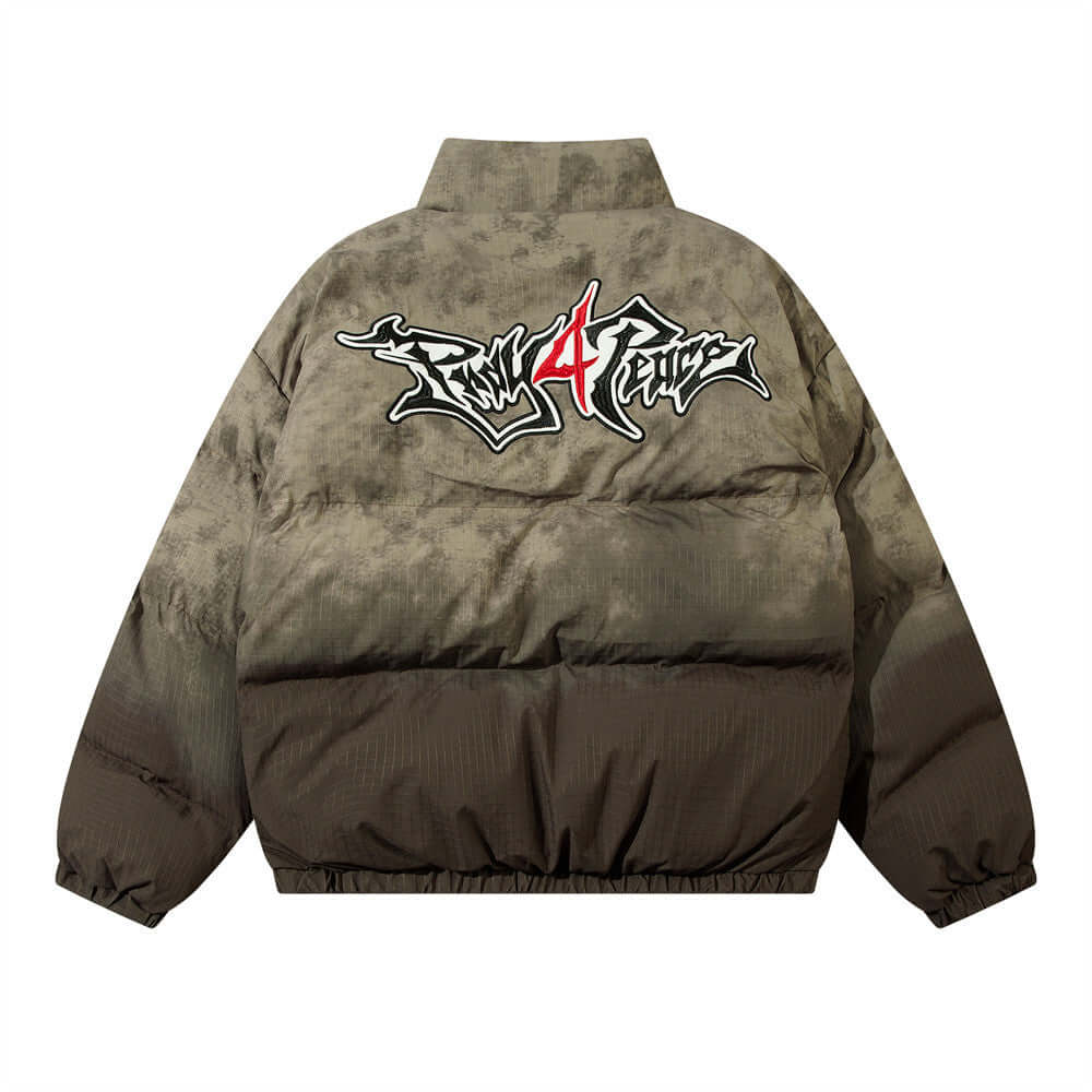 Gradient Cotton Clothing Embroidered Letter Bread Clothing For Men - HYPERMALL