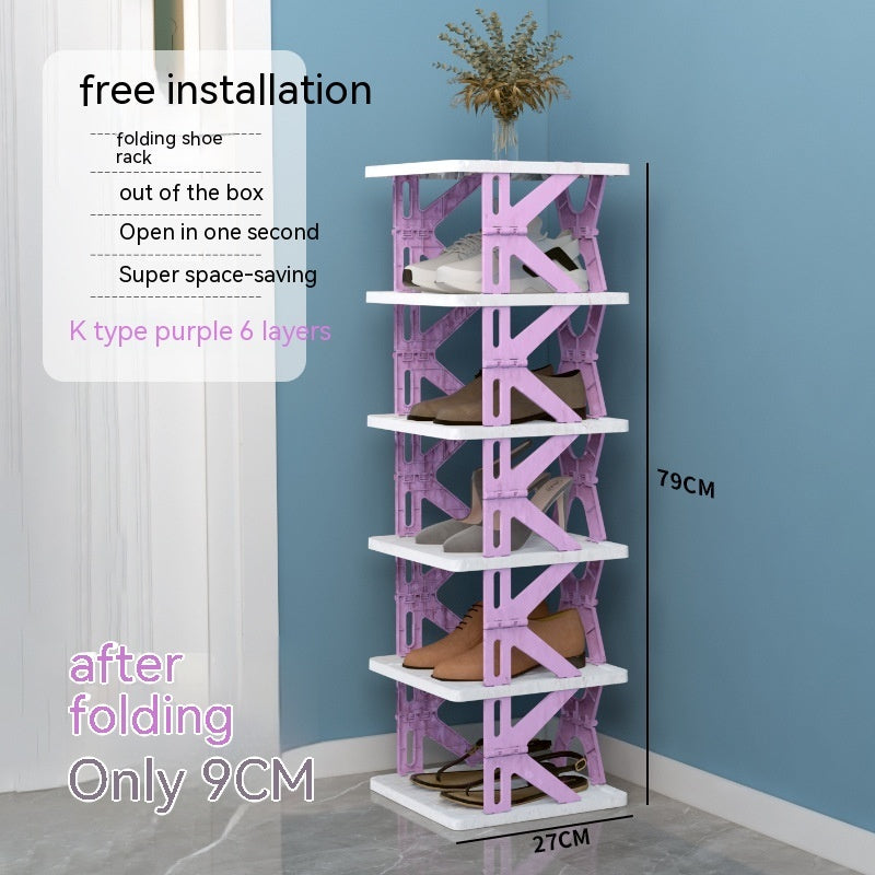 Plastic Installation-free Shoe Rack Storage Shoe Rack Folding Shoe Cabinet - HYPERMALL