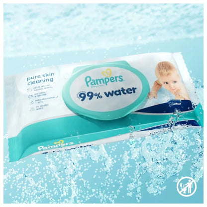 Pampers Baby Water Wipes 60 pcs - HYPERMALL