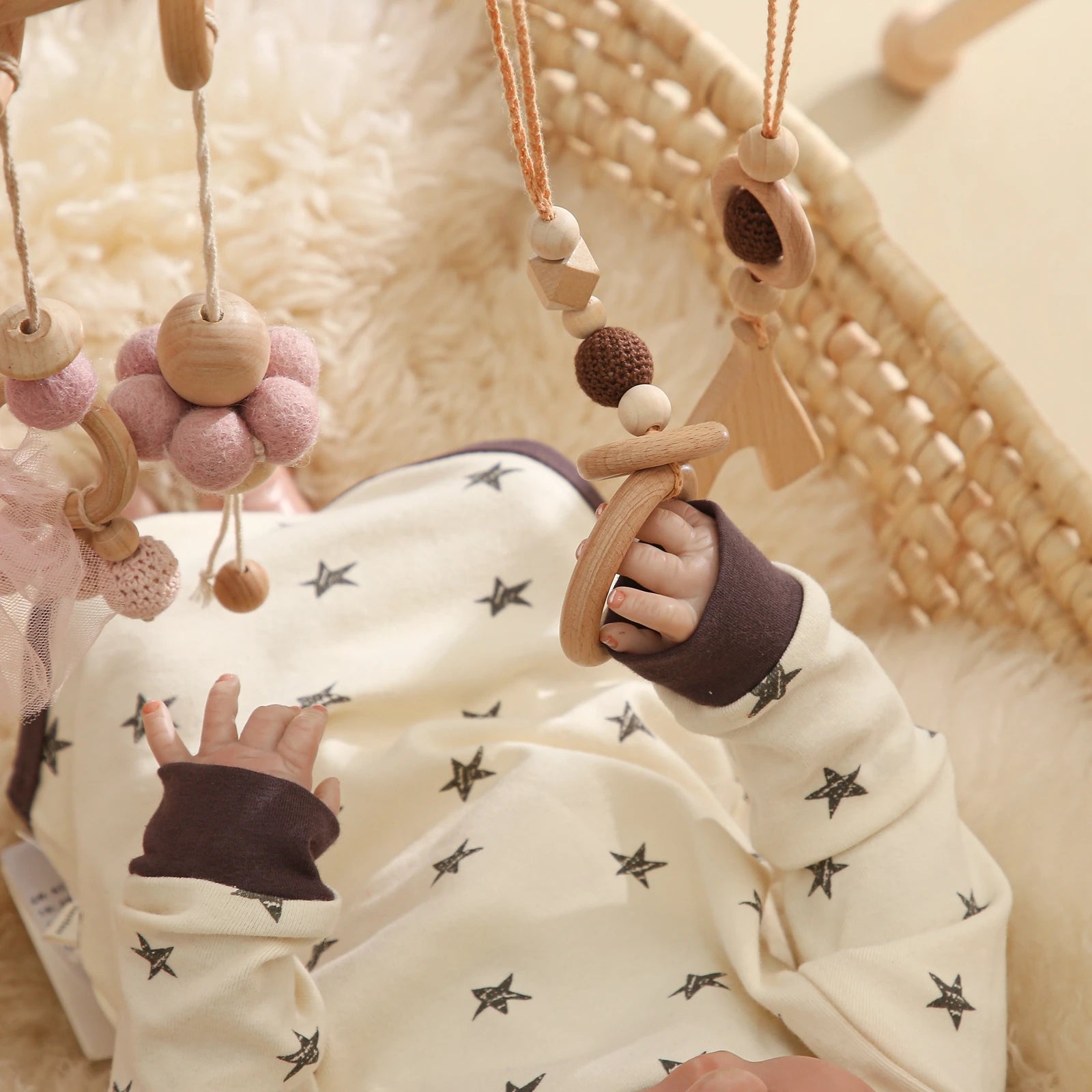 Wooden Baby Play Gym - HYPERMALL