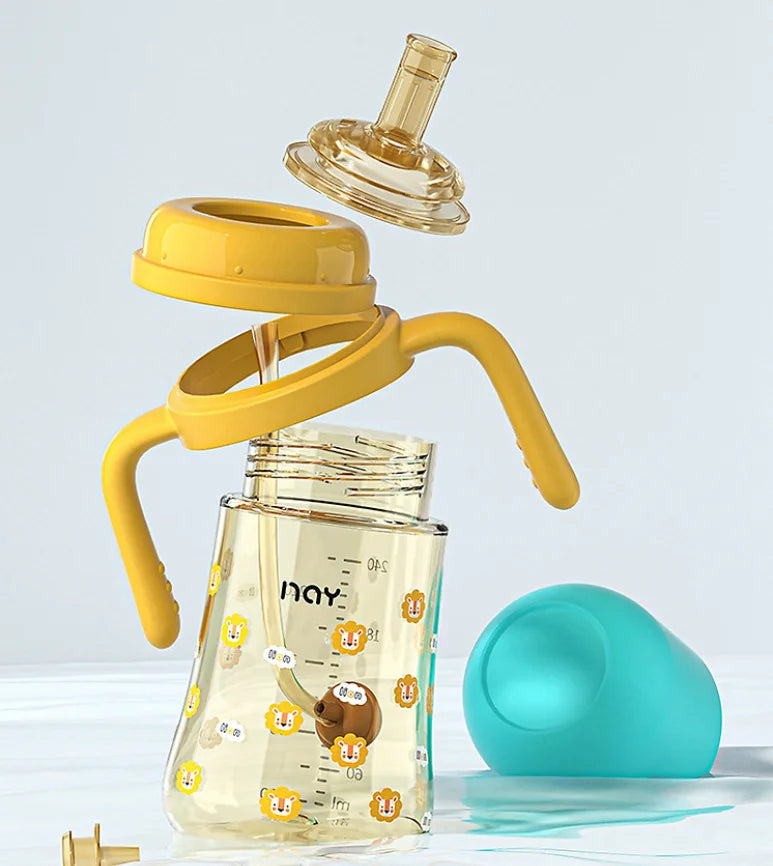 PPSU Anti-Colic Baby Bottle with Straw - HYPERMALL