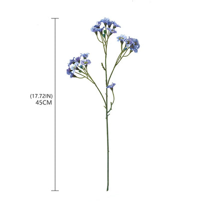 Artificial cornflower decorative flowers on a 17.72 inch stem, showcasing a vibrant blue color.