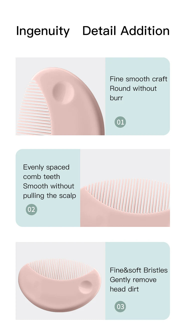 2-in-1 Infant Care Baby Comb & Brush Set - HYPERMALL
