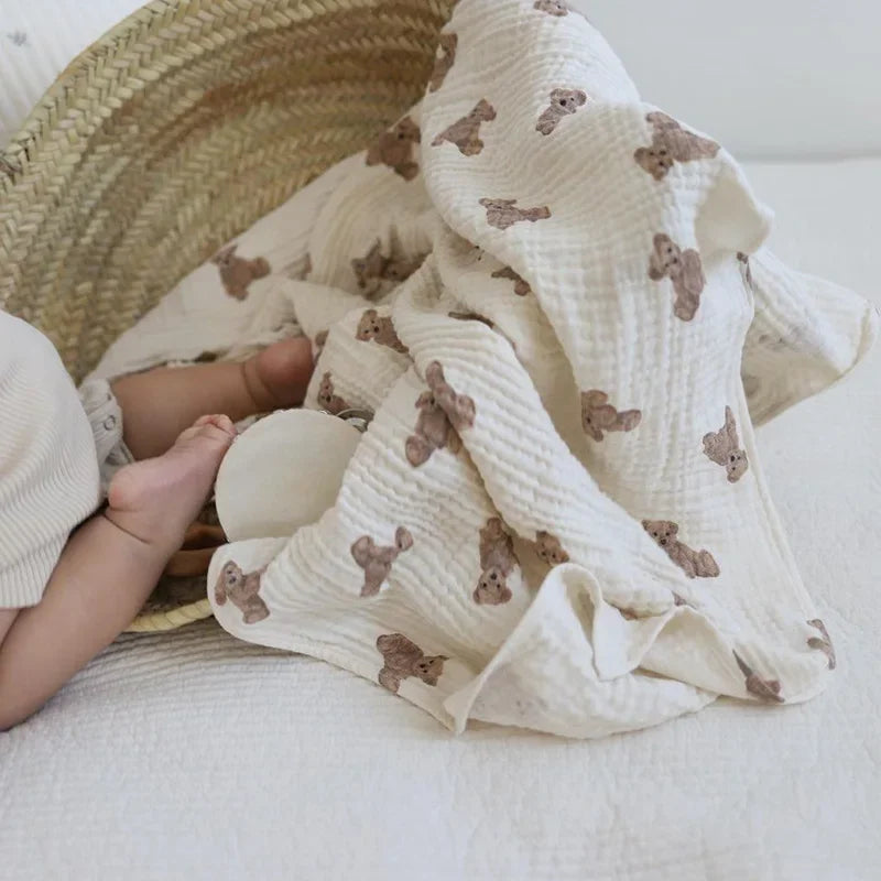 Baby Bath Towel and Swaddle Blanket. - HYPERMALL