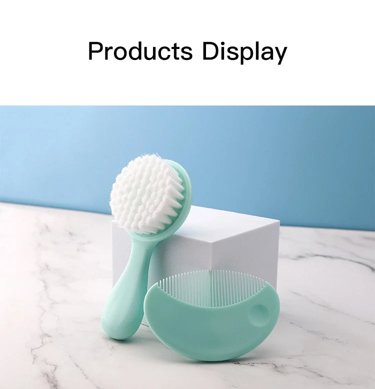 2-in-1 Infant Care Baby Comb & Brush Set - HYPERMALL