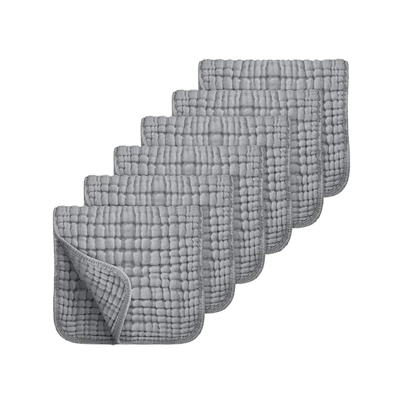 6-Piece Muslin Baby Burp Cloth Set - HYPERMALL