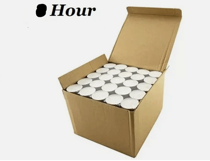 200x Tea Light Candles 9 Hour Long Burn Unscented Tealights Nightlights 9HR Bulk - HYPERMALL
