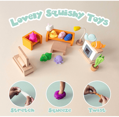 MONKY 40 Mochi Squishy Toys for Party Bag Fillers for Kids Unisex, Pack 40 Kids' Party Favours. Squishy Fidget Toys Pack, Pinata Filler Boys Girls. Return Gifts Birthday, Classroom Prizes Kawaii - HYPERMALL