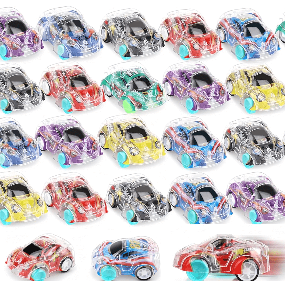 MONKY 36Pcs Small Pull Back Cars bulk Mini Toy Cars Party Bag Fillers for Kids,Mini Push and Go Car Toy Little Racing Cars for Toddlers Boys Girls 2+ Birthday Party Favours Return Gift,Filling Xmas Crackers - HYPERMALL