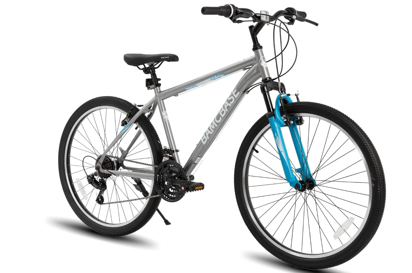 HILAND 26/27.5/29 Inch Adult Mountain Bike, 21 Speeds MTB for Mens Womens, High-Carbon Steel Frame, V Brake, Hardtail Mountain Bicycle for Adults - HYPERMALL
