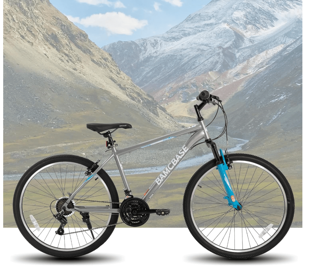 HILAND 26/27.5/29 Inch Adult Mountain Bike, 21 Speeds MTB for Mens Womens, High-Carbon Steel Frame, V Brake, Hardtail Mountain Bicycle for Adults - HYPERMALL