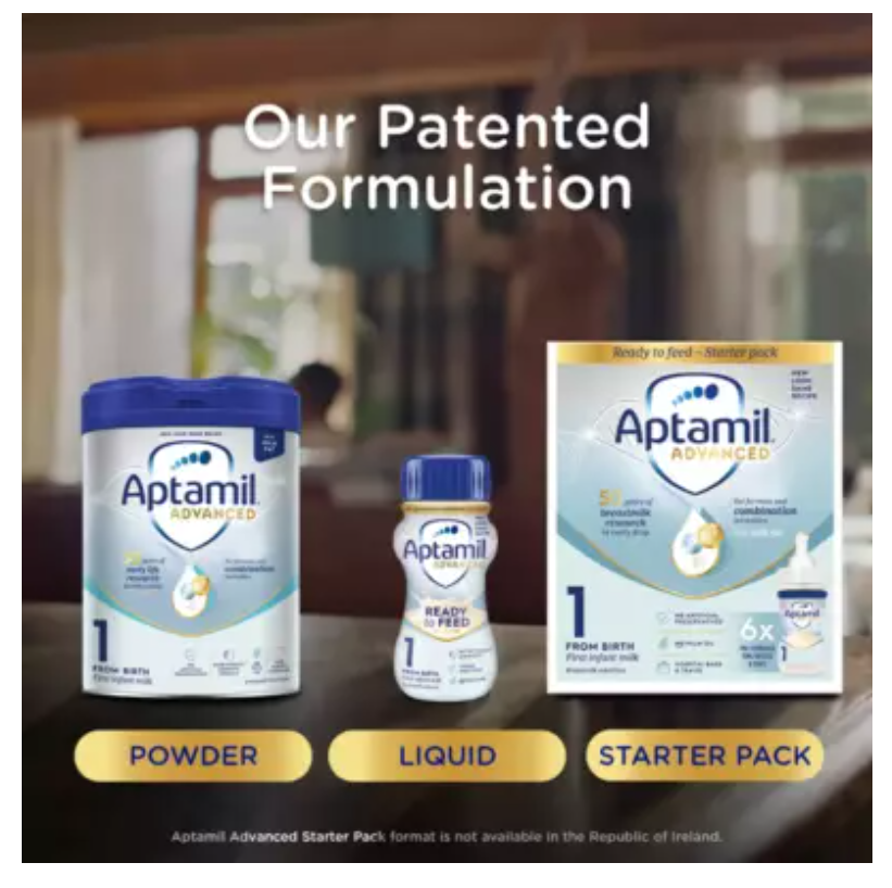 Aptamil Advanced 1 First Baby Milk Formula Powder From Birth 800g
