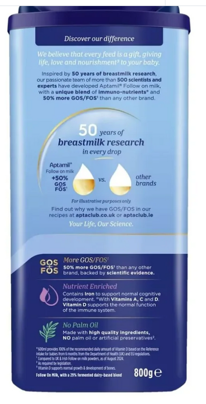 Aptamil 2 Follow On Milk Formula 6-12 months 800g