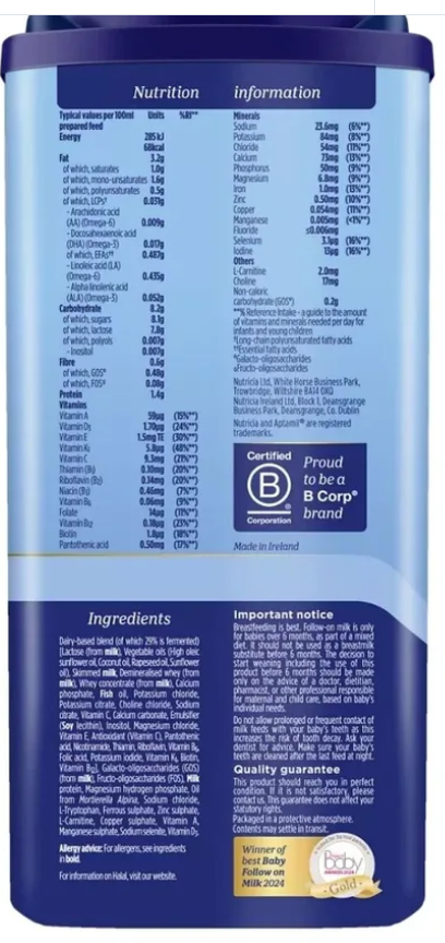 Aptamil 2 Follow On Milk Formula 6-12 months 800g