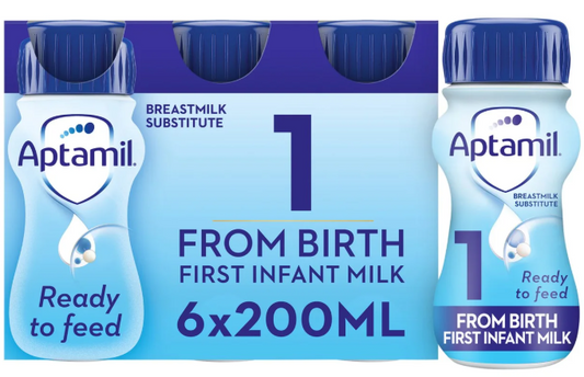 Aptamil 1 First Infant Baby Milk Formula Liquid Ready to Feed from Birth