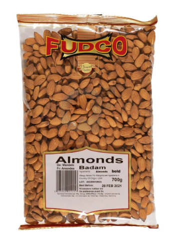 Fudco Almonds Bold 700G 0.70 KG - HYPERMALL