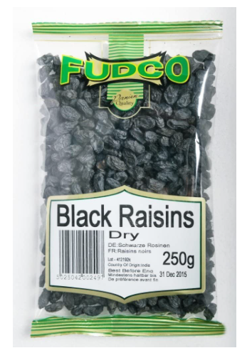 Fudco Black Raisins Dry 0.25 KG - HYPERMALL