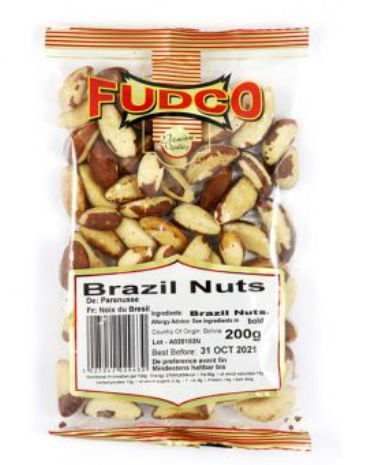 Fudco Brazil Nuts 200G 0.20 KG - HYPERMALL