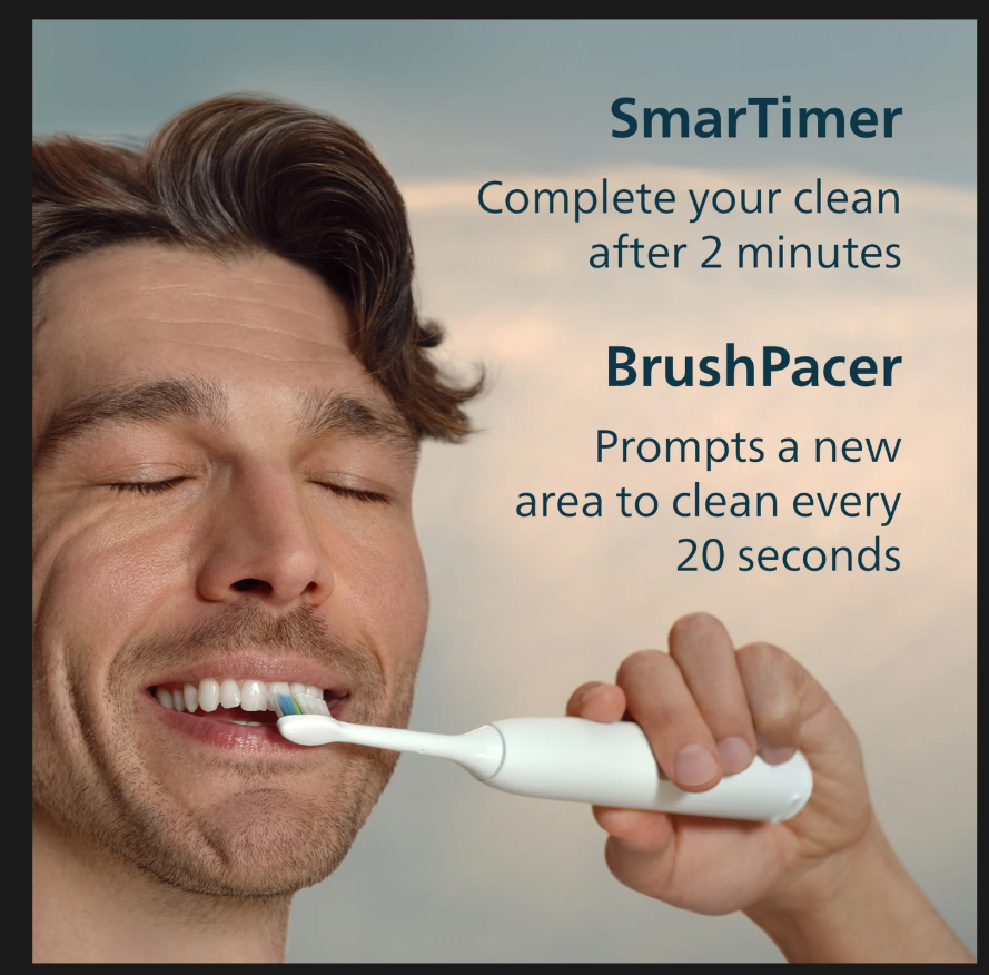 Philips Sonicare 5300 electric toothbrush features SmarTimer and BrushPacer for effective brushing; affordable electric toothbrush.