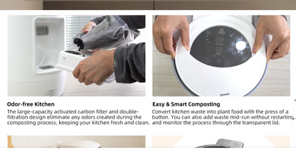 4L Electric Kitchen Composter and Food Waste Fertilizer Machine - HYPERMALL