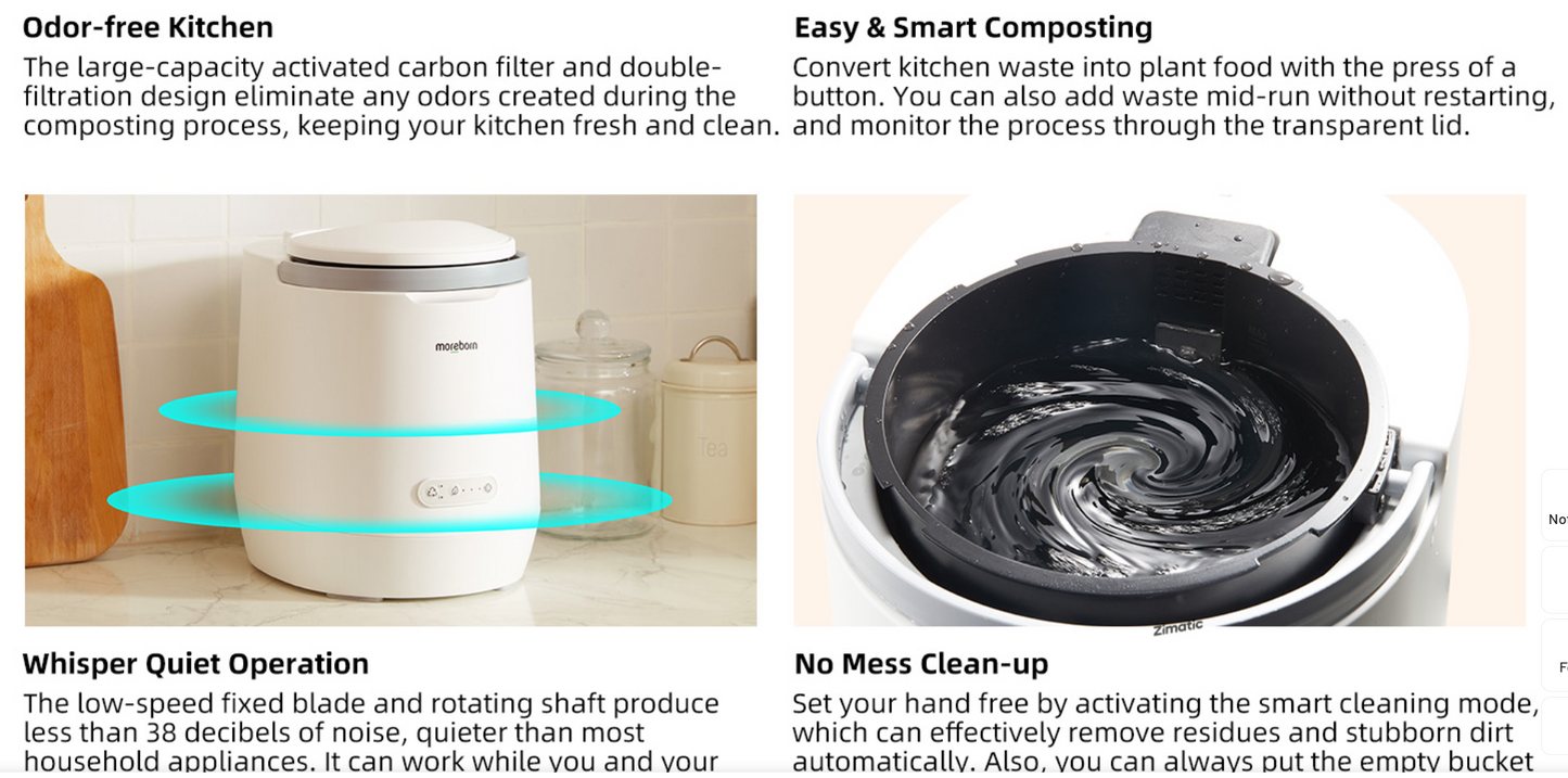 4L Electric Kitchen Composter and Food Waste Fertilizer Machine - HYPERMALL