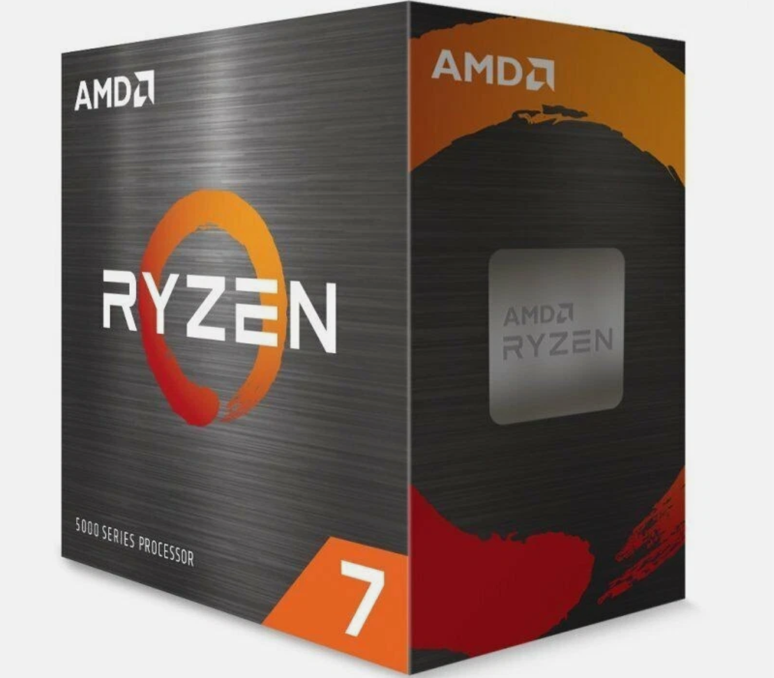 AMD Ryzen 7 5800X processor box showcasing the best processor for gaming with 8 cores and 16 threads.
