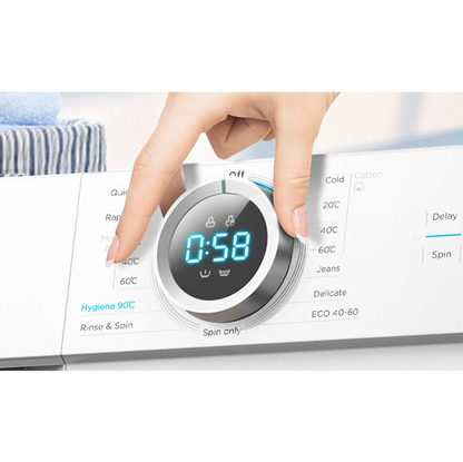 Midea MF100W70 7kg Freestanding Slimline Washing Machine - 1200rpm - White - D Rated