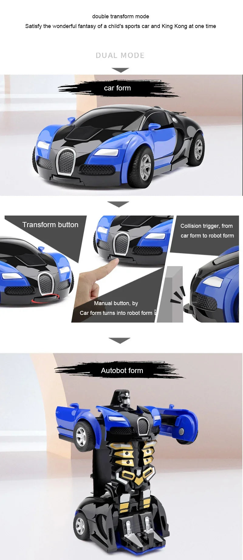 One-Click Transforming Robot Car - HYPERMALL