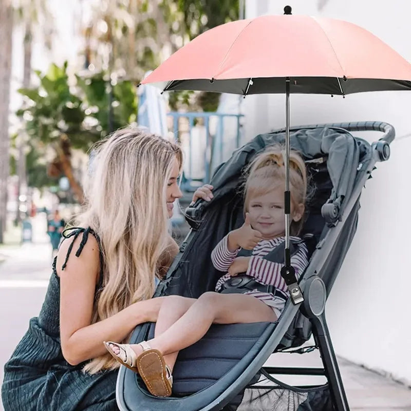 Baby Stroller Folding Umbrella UV Sun & Rain Protection - HYPERMALL