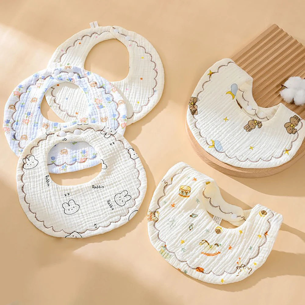 Reversible Cotton Baby Bib - HYPERMALL