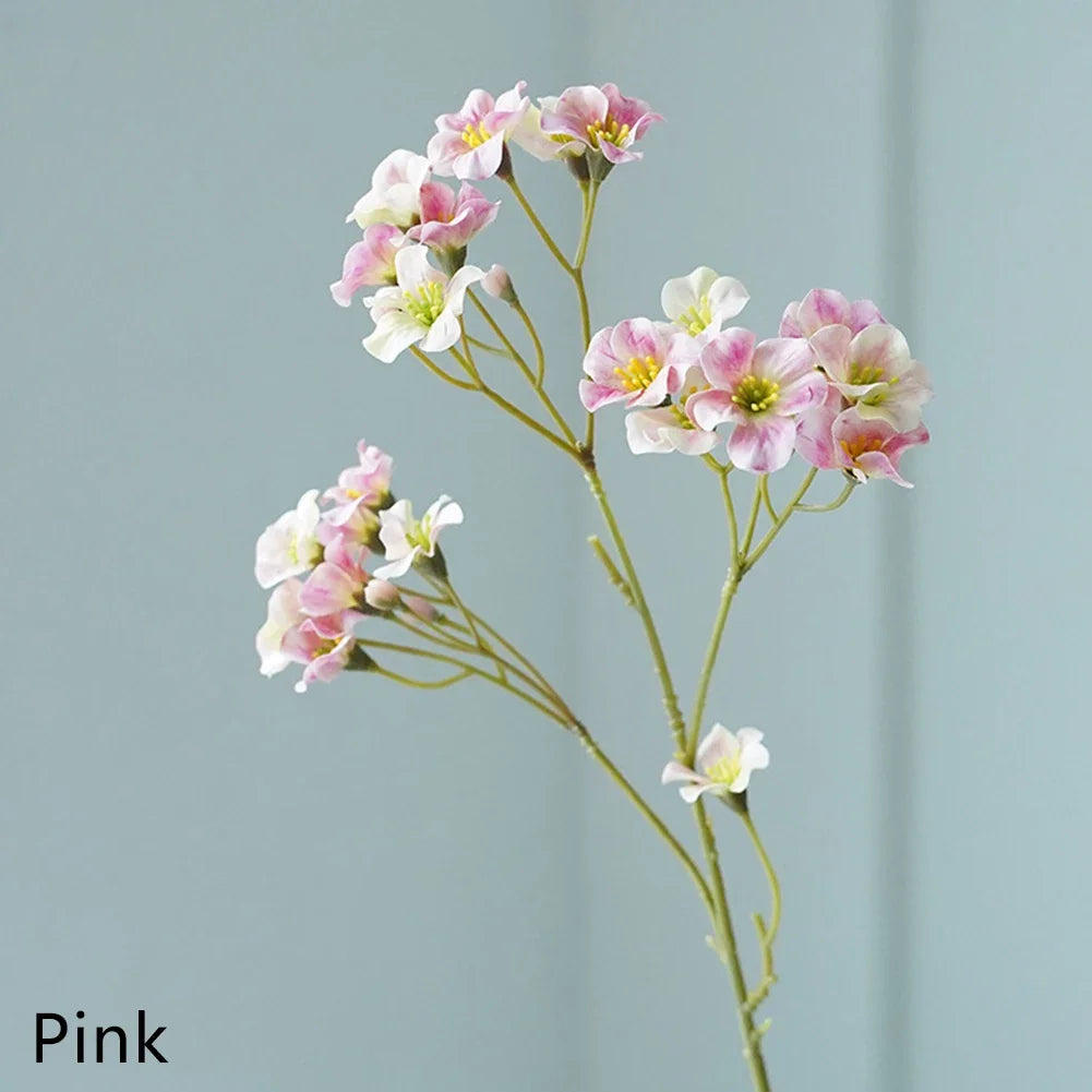 Artificial cornflower decorative flowers in pink, featuring delicate blooms on a slender stem.