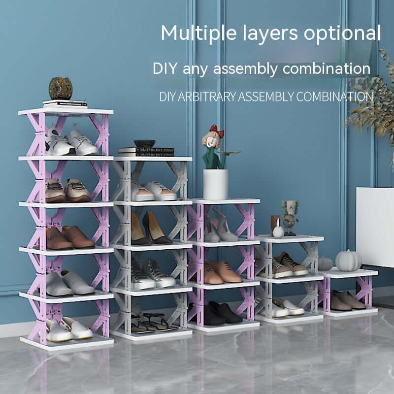 Plastic Installation-free Shoe Rack Storage Shoe Rack Folding Shoe Cabinet - HYPERMALL