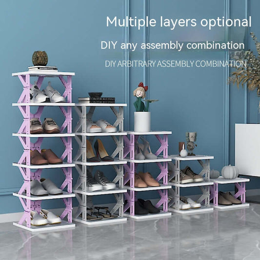 Plastic Installation-free Shoe Rack Storage Shoe Rack Folding Shoe Cabinet - HYPERMALL