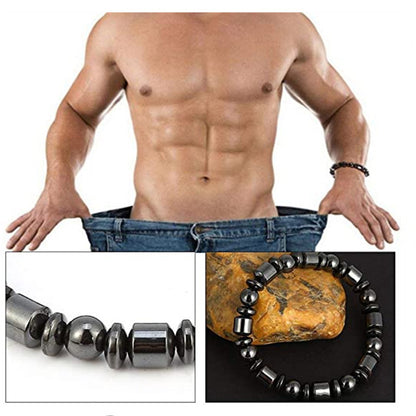 Weight Loss Magnet Bracelets For Women Men Pentagram Stone Magnetic Therapy Bracelets Pain Relief Slimming Health Jewelry - HYPERMALL