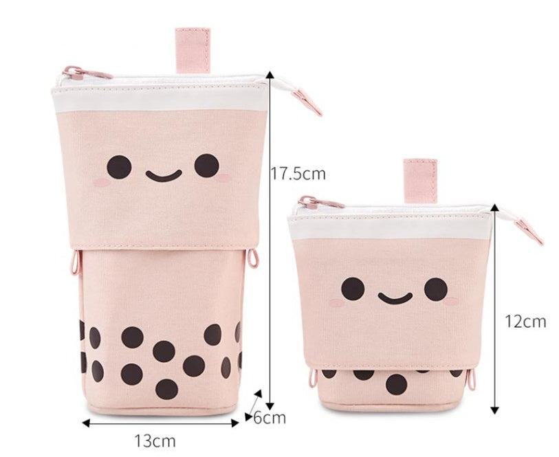 Milk Tea Pencil Girl Primary School Student Pencil Case - HYPERMALL