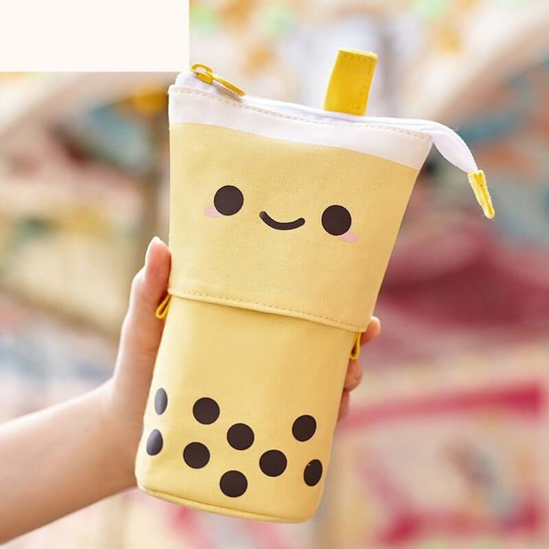 Milk Tea Pencil Girl Primary School Student Pencil Case - HYPERMALL