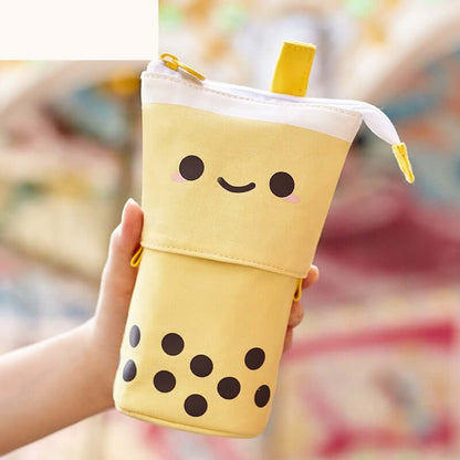 Milk Tea Pencil Girl Primary School Student Pencil Case - HYPERMALL