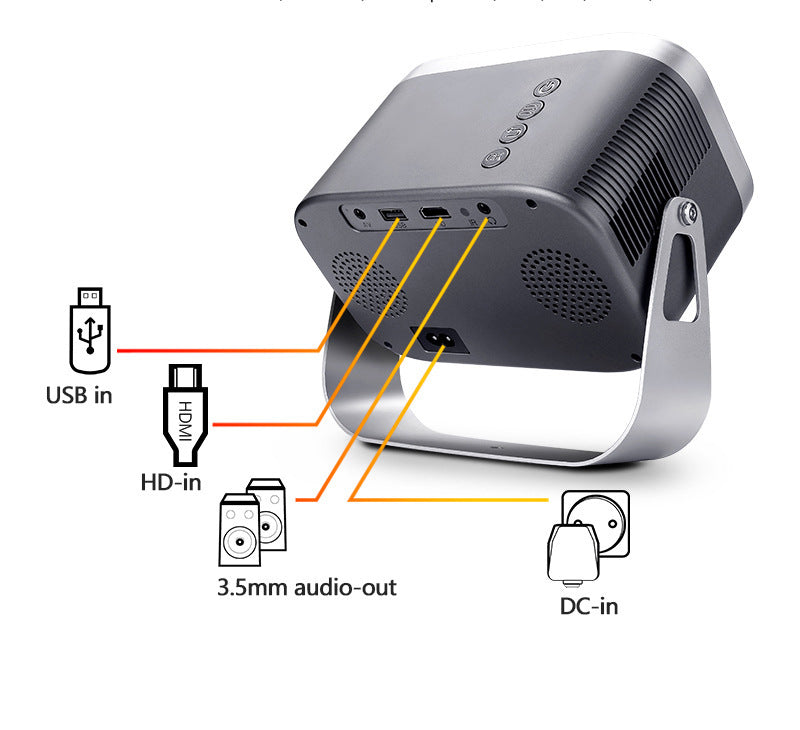 Home HD Portable Projector With Bracket - HYPERMALL